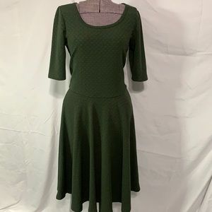 LuLaRoe Nicole Dress solid olive green